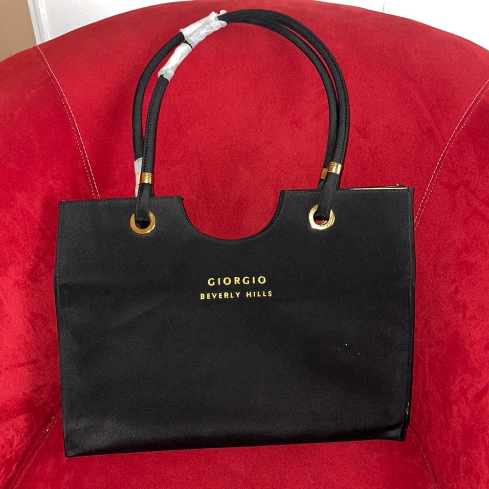 GIORGIO BEVERLY HILLS BLACK HOBO - Picture 1 of 4